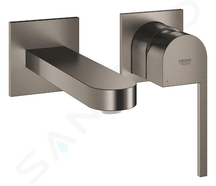 Grohe Plus - Mitigeur de lavabo encastré, installation à 2 trous, Hard Graphite brossé 29303AL3