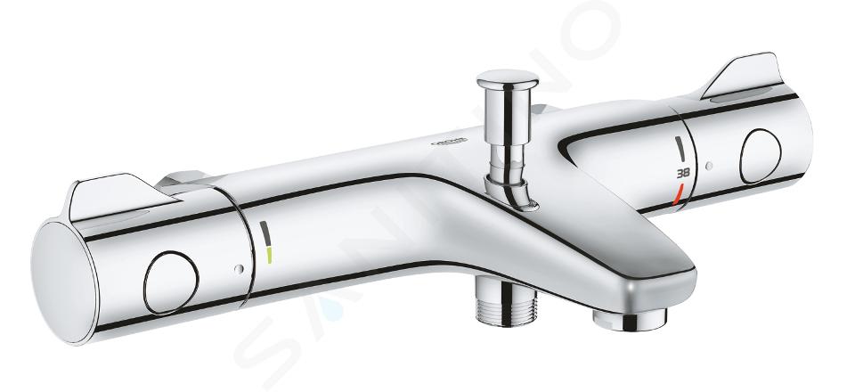 Grohe Grohtherm 800 - Baterie cadă termostatată, fără conexiuni excentrice, crom 34756000