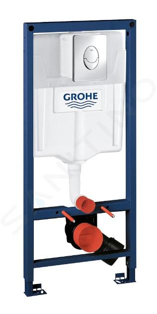 Grohe Rapid SL - Modulo di installazione per WC sospesi, placca di comando Skate Air, cromo 38763001