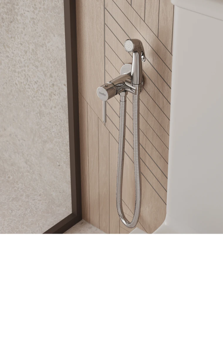 kielle Oudee - Set pákové baterie pod omítku s bidetovou sprškou, chrom 10402200