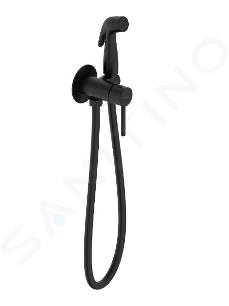 kielle Oudee - Concealed bidet mixer tap with bidet sprayer, matte black 10402204