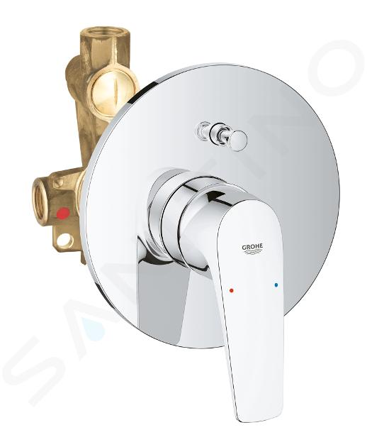 Grohe BauFlow - Inbouw badkraan, met inbouwdeel, chroom 29113000