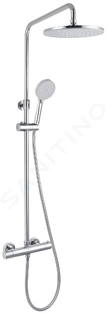 kielle Oudee - Set de douche avec thermostat, 23 cm, 3 jets, chrome 20602020