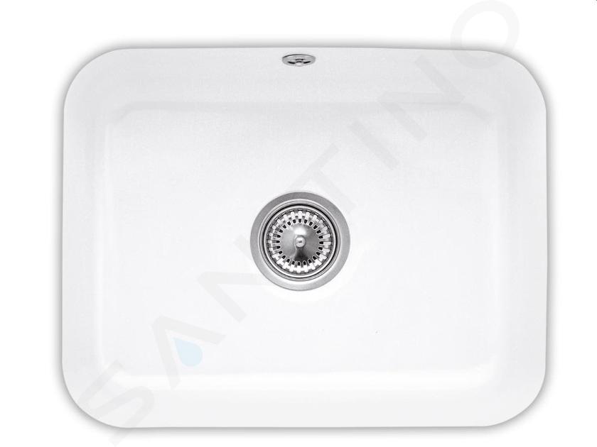 Villeroy & Boch Cisterna 60C - Fregadero de cerámica 55x44cm, CeramicPlus, Stone White 670601RW