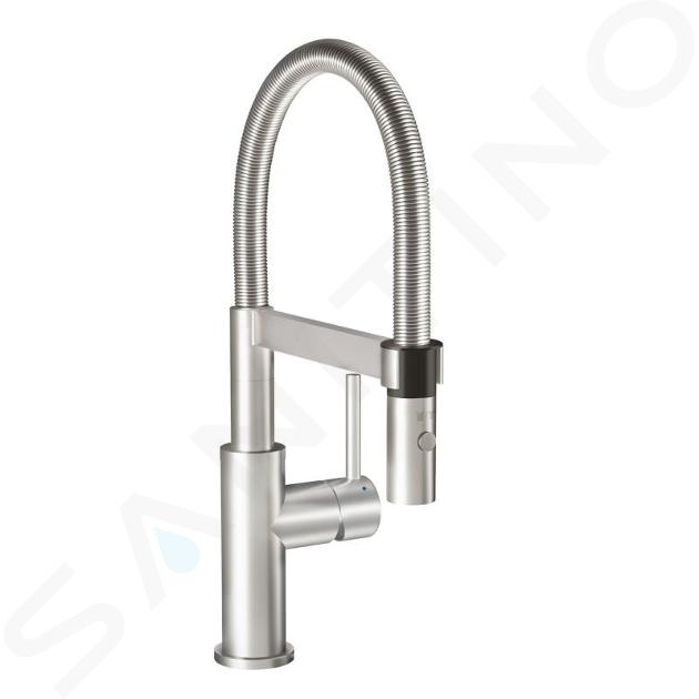 Villeroy & Boch Steel Expert Compact - Mitigeur d'évier avec bras flexible et douchette, inox 927300LC