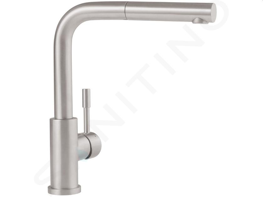 Villeroy & Boch Steel Shower - Miscelatore da lavello con bocca di erogazione estraibile, acciaio inox 969701LC