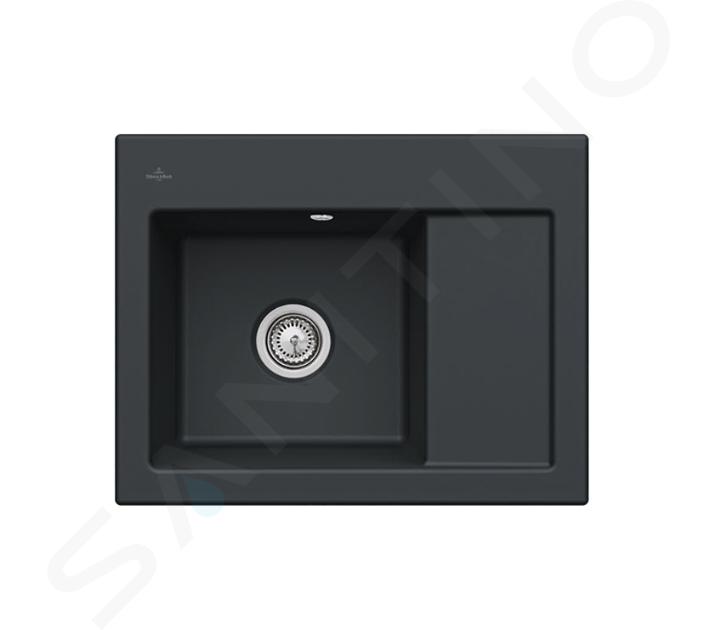 Villeroy & Boch Subway 45 - Keramický drez 65x51 cm, CeramicPlus, Ebony 331201S5