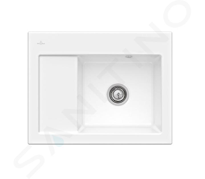 Villeroy & Boch Subway 45 - Fregadero de cerámica 65x51cm, CeramicPlus, blanco nieve 331301KG