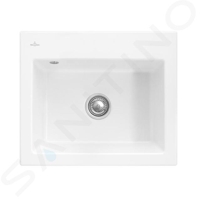 Villeroy & Boch Subway 60 - Fregadero de cerámica 60x51cm, CeramicPlus, blanco nieve 330901KG