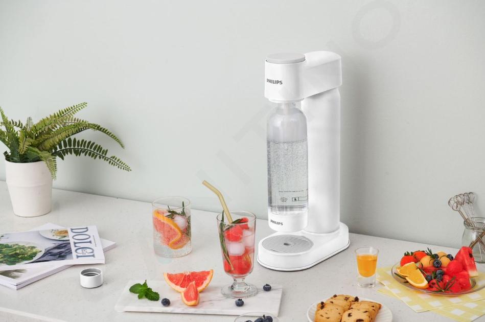 Philips GoZero - Máquina para hacer agua con gas Lite con accesorios, gris  ADD4901GR/10