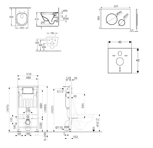 kielle-genesis-voorwand-montageset-architectura-toilet-en-softclose