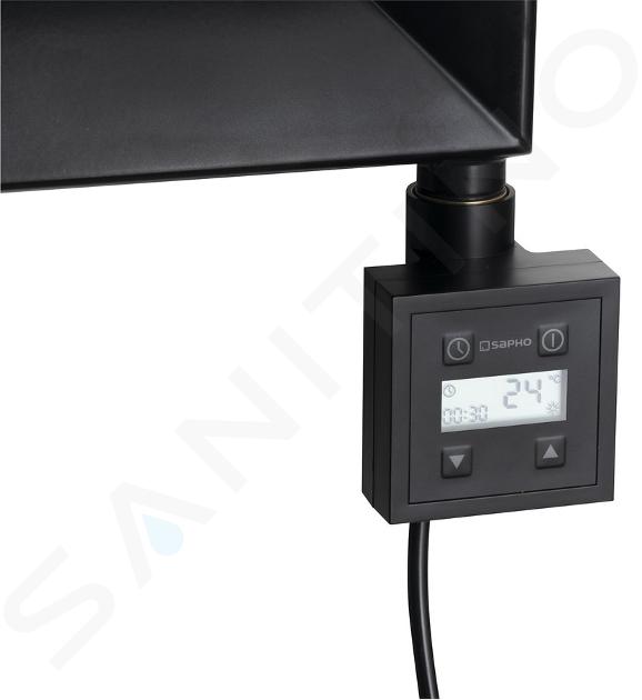 Sapho KTX - Varilla calefactora con termostato, 300 W, negro mate KTX-B-300