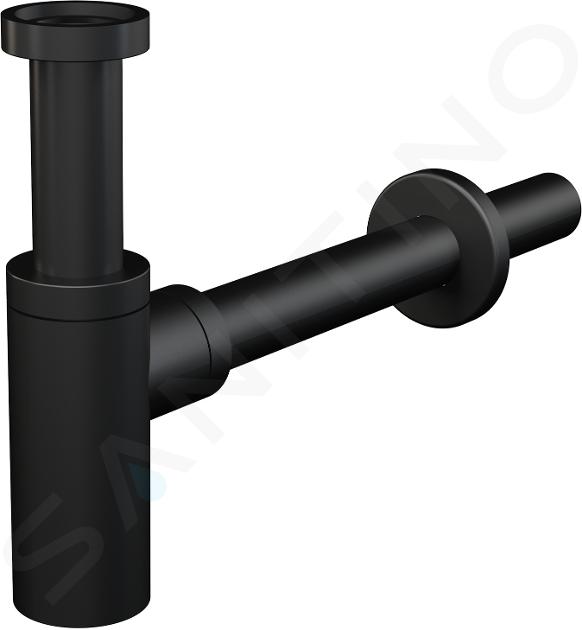 kielle Siphons - Siphon pour lavabo, diamètre 32 mm, rond, métal, noir mat 30901014