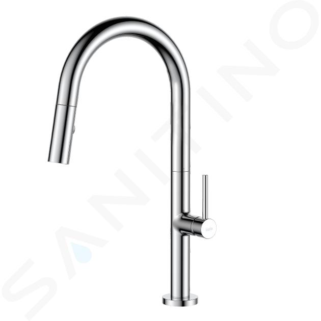 kielle Oudee - Kitchen mixer tap with pull-out spray, chrome 10502110