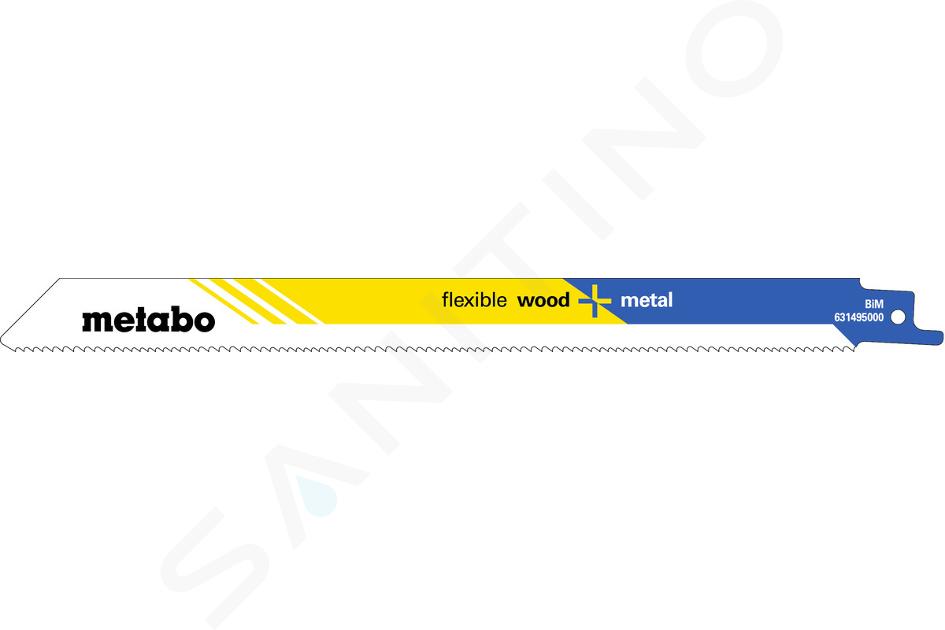 Metabo Toebehoren - 5 Reciprozaagbladen Flexible Wood + Metal 225 x 0,9 mm 631495000