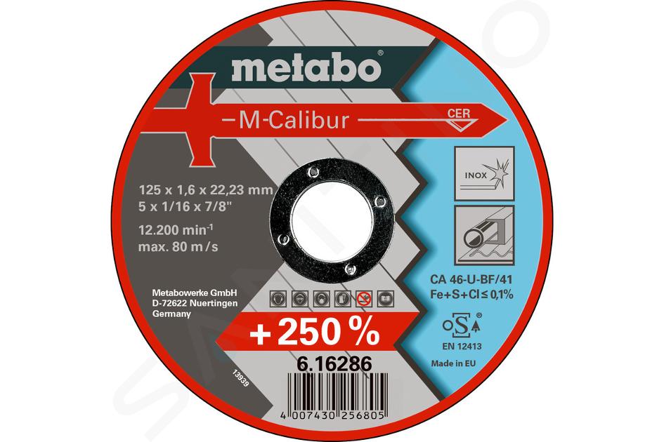 Metabo Zubehör - Trennscheibe für Edelstahl/M-Calibur-Stahl 125 x 1,6 x 22,23 mm 616286000