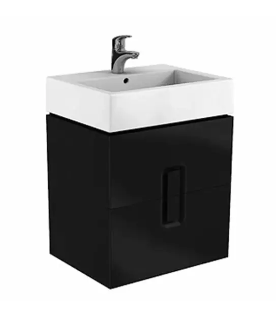 Kolo Twins - Meuble lavabo 60x57x46 cm, 2 tiroirs, noir 89494000