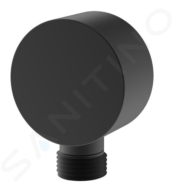 kielle Accesorios - Codo de pared, negro mate 20901004