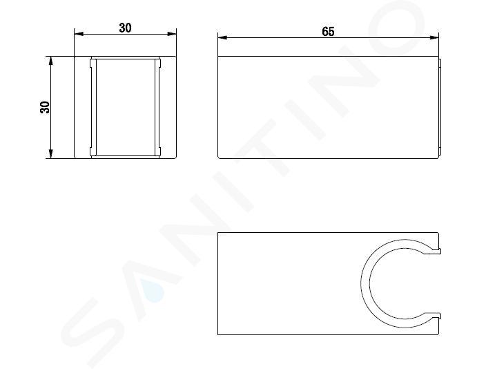 kielle Accesorios - Soporte de pared para ducha, negro mate 20901024