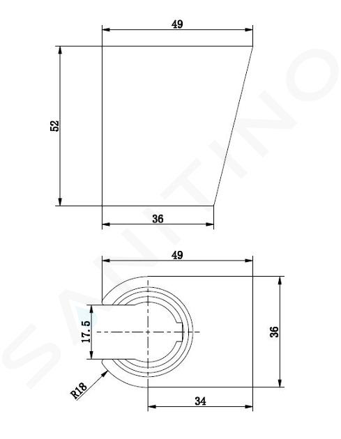 kielle Accesorios - Soporte de pared para ducha, negro mate 20901024