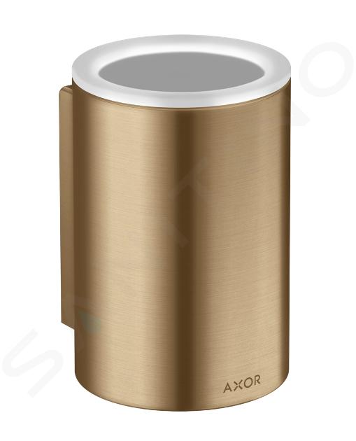 Axor Universal Circular - Tandenborstel- en tandpastahouder, glas/geborsteld brons 42804140