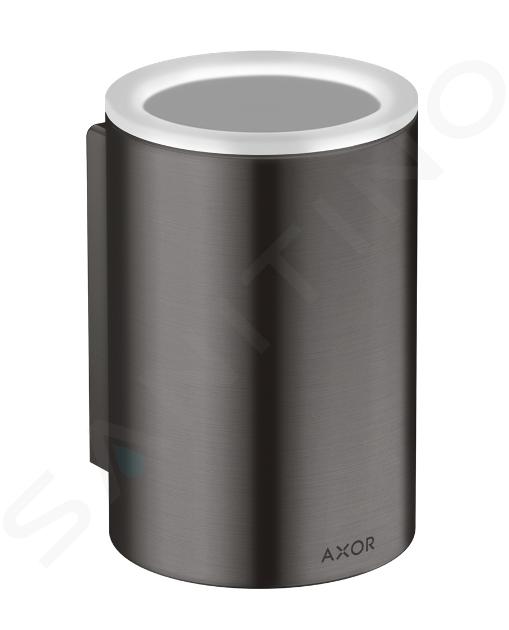 Axor Universal Circular - Tandenborstel- en tandpastahouder, glas/geborsteld zwart chroom 42804340