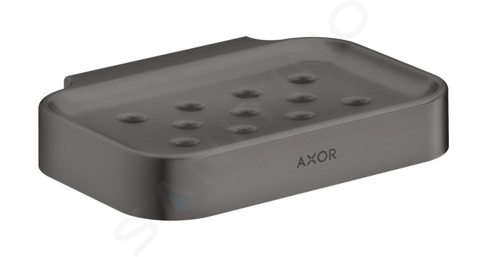 Axor Universal Circular - Mýdlenka s držákem, kartáčovaný černý chrom 42805340