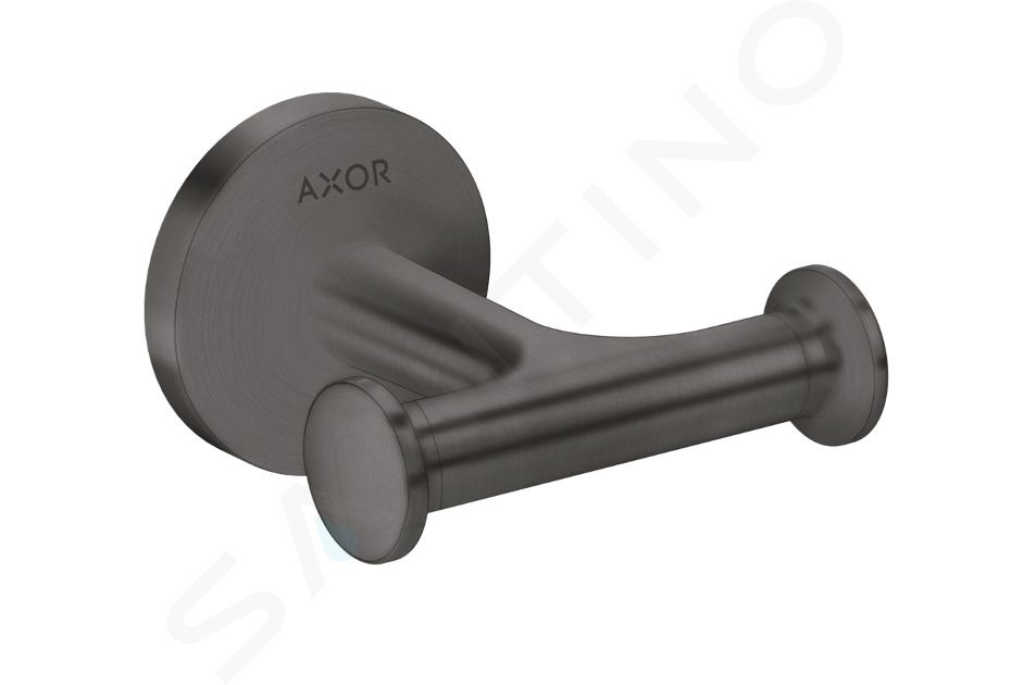 Axor Universal Circular - Gancio doppio, cromo nero spazzolato 42812340