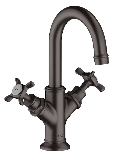 Axor Montreux - Umyvadlová baterie s výpustí, EcoSmart, kartáčovaný černý chrom 16505340