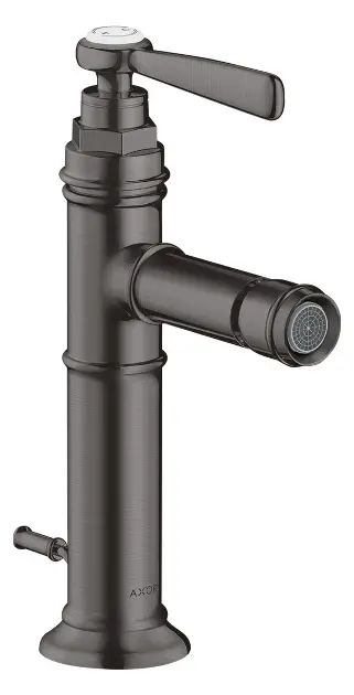 Axor Montreux - Bidetová baterie s výpustí, EcoSmart, kartáčovaný černý chrom 16526340