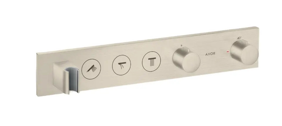 Axor ShowerSolutions - Baterie termostatată, încastrată, pentru 3 consumatori, nichel periat 18356820