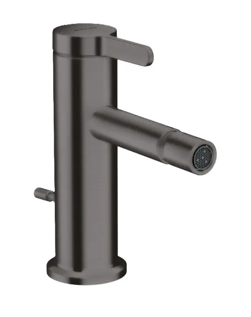 Levně Axor One - Bidetová baterie s výpustí, EcoSmart, kartáčovaný černý chrom 48210340