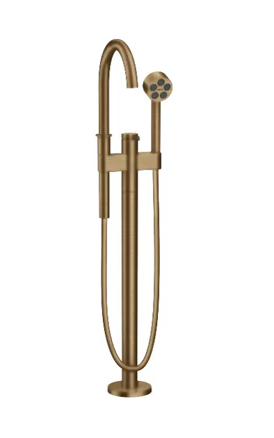 Levně Axor One - Vanová baterie do podlahy, s příslušenstvím, kartáčovaný bronz 48440140