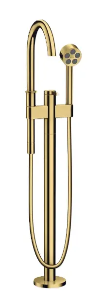 Axor One - Baterie cadă cu montaj pe podea, cu accesorii, EcoSmart, aspect auriu lustruit 48440990