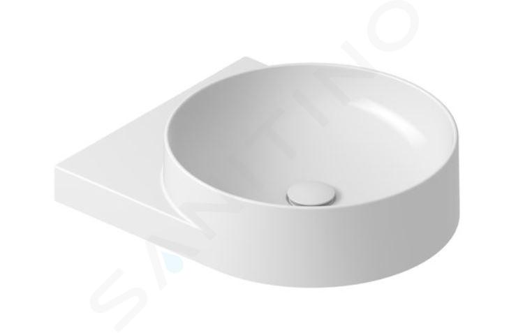 Ravak Yard - Lavabo 41x50 cm, sans trop-plein, sans trou pour robinet, blanc XJX01040000
