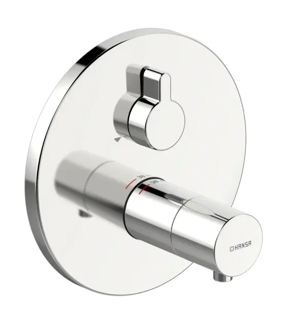 Hansa Varox Pro - Mitigeur thermostatique encastré, 2 sorties, chrome 40589083