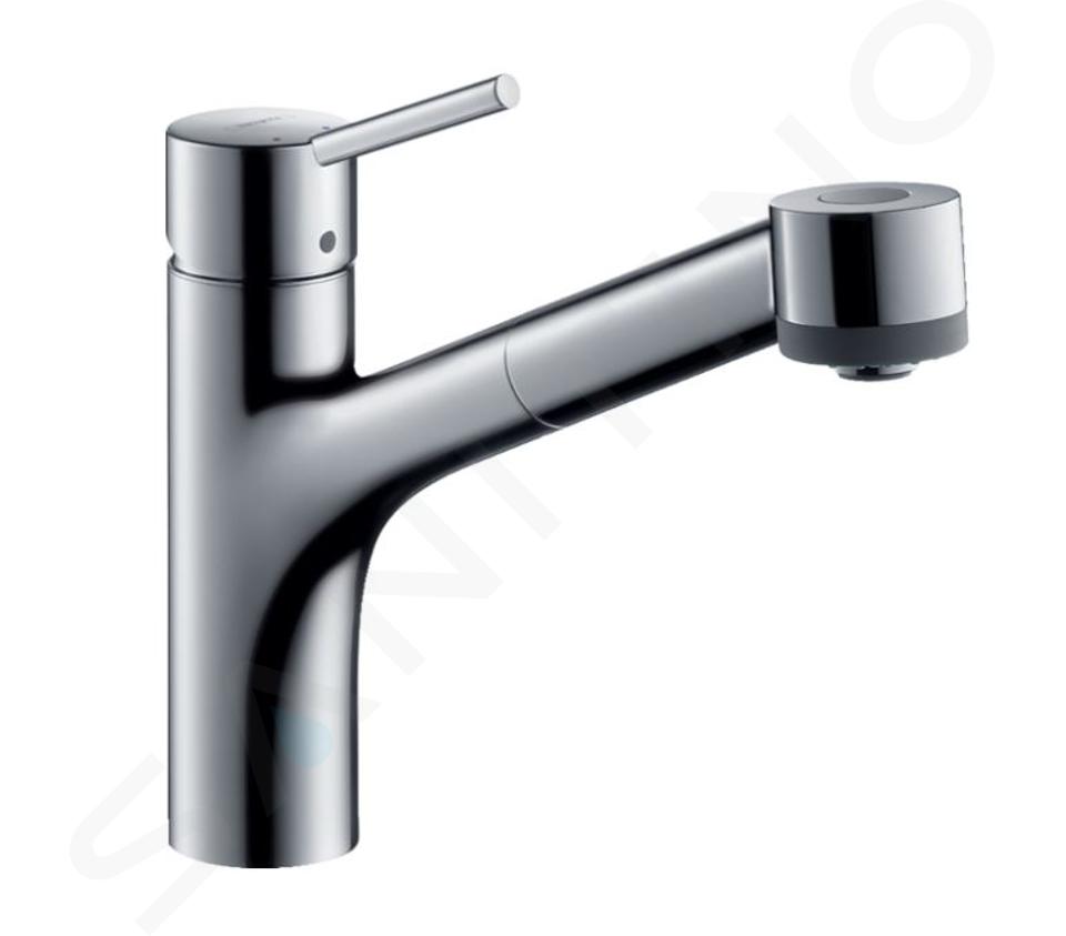 Hansgrohe Talis M52 - Grifo monomando de fregadero con ducha extraíble, cromo 32841000