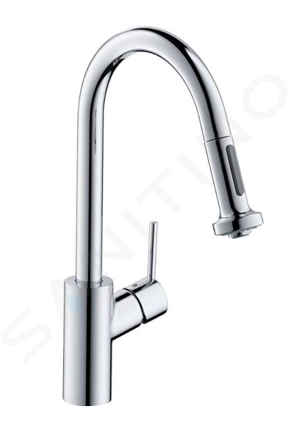 Hansgrohe Talis M52 - Dřezová baterie s výsuvnou sprškou, sklopná pod okno, chrom 14877000