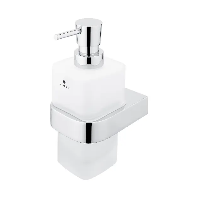 Levně Nimco Nikau - Dávkovač mýdla s držákem, sklo/chrom NK 30031H-T-26