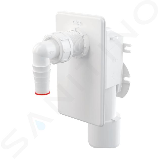 Alcadrain Sifones - Sifón para lavadora, oculto, blanco APS4