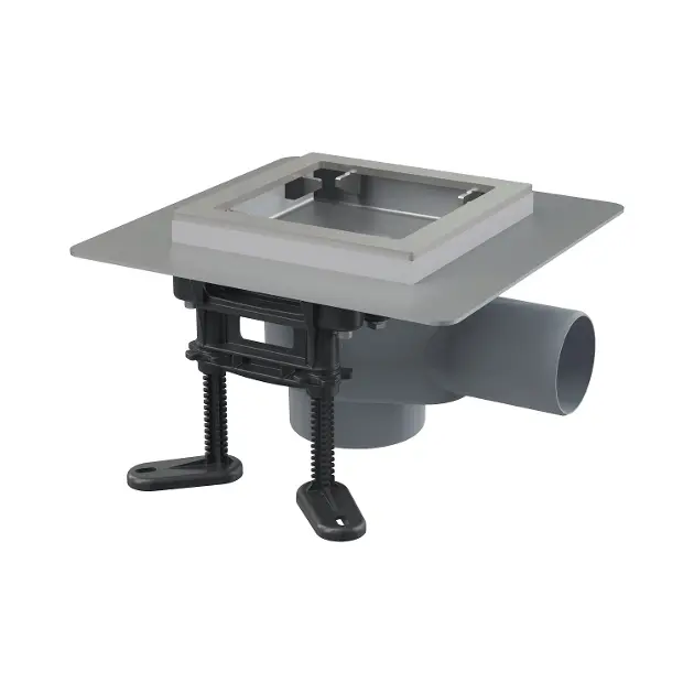 Alcadrain Odtokové kanáliky - Podlahová vpusť bočná 13x13 cm, kombinovaný SMART zápachový uzáver, bez roštu APV130