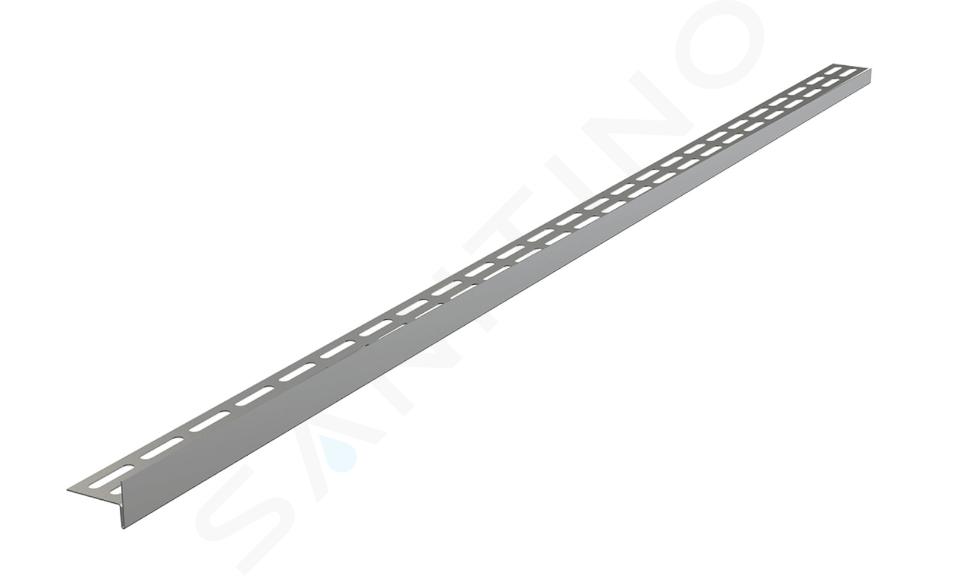 Alcadrain Système de drainage - Douchegoten - Rail de mise à niveau du sol 1200 mm, gauche, hauteur de l'ourlet 14 mm, tapis en acier inoxydable APZ903M/1200