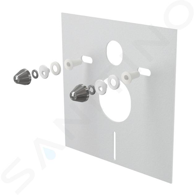 Alcadrain Toilet accessoires - Isolatieplaat voor wandcloset en bidet met accessoires, chroom M930CR