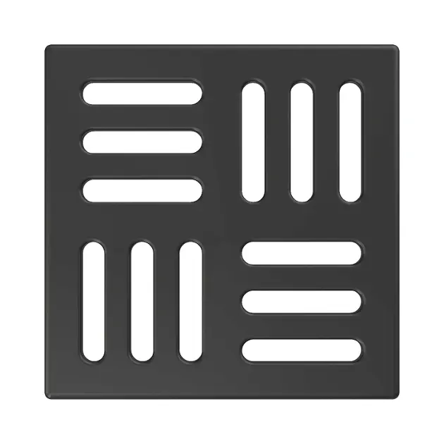 Alcadrain Grilles - Grille 10x10 cm, noir mat MPV004-BLACK