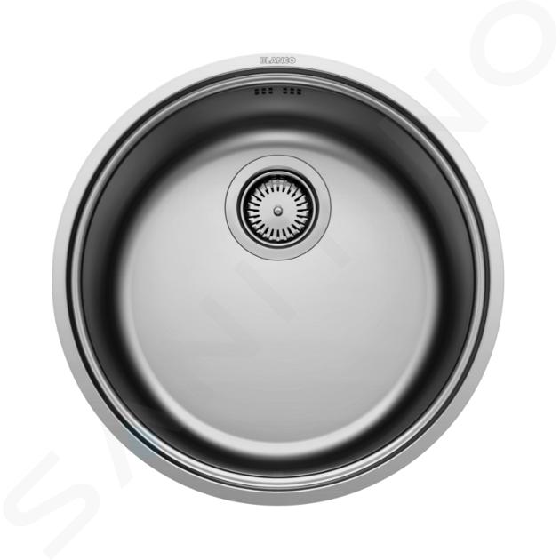 Blanco Rondo - Fregadero, diámetro 45 cm, acero inoxidable cepillado 514647