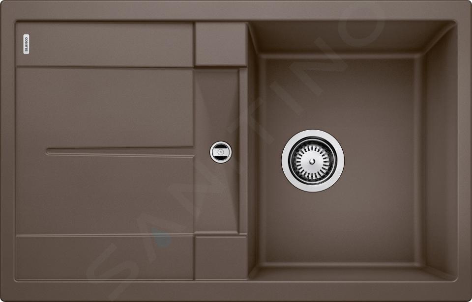 Blanco Metra 45 - Fregadero de Silgranite, 78x50 cm, con control de desagüe, café 515038
