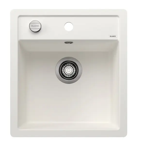 Blanco Dalago 45 - Silgranitový dřez, 50x46 cm, s ovládáním odtoku, bílá 517169