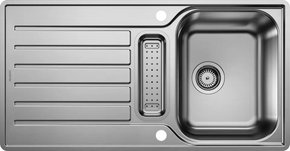 Blanco LANTOS 5 - Spüle 94x49 cm, mit Ablaufbedienung, Edelstahl gebürstet 517281