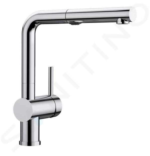 Blanco Linus S - Mitigeur d'évier avec douchette extractible, chrome 518406