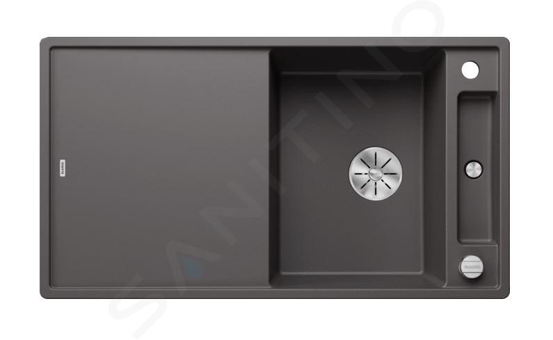 Blanco Axia III 5 - Silgranit spoelbak, 92x51 cm, met afvoerbediening en toebehoren, InFino, rots grijs 523216